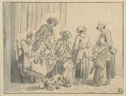 null Pierre Antoine DEMACHY

(Paris 1723 - 1807)

Musicians in the village

Young...