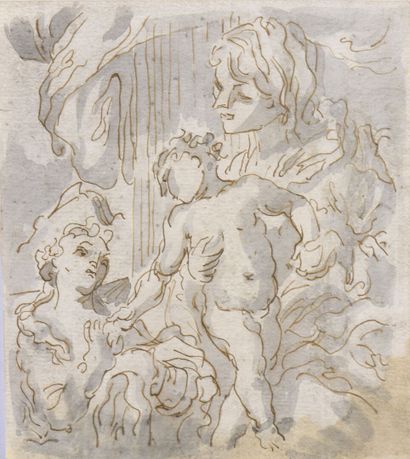 null École GENOISE du XVIIIème siècle

La Vierge à l'Enfant avec un ange

Plume et...