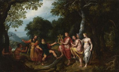 null Attributed to Abraham GOVAERTS (1589-1626)

Pan, Apollo and Midas

Oil on oak...