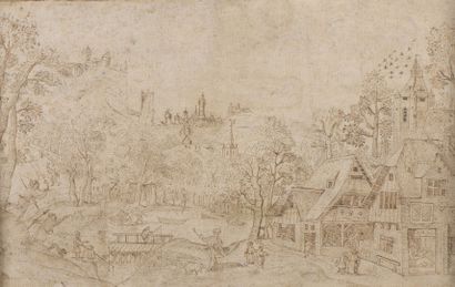null Flemish school of the early 17th century

Village scene

Pen and brown ink

16,5...