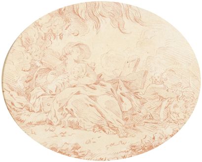 null Ecole FRANCAISE du XIXème siècle, dans le goût de Jean Honoré FRAGONARD

Le...