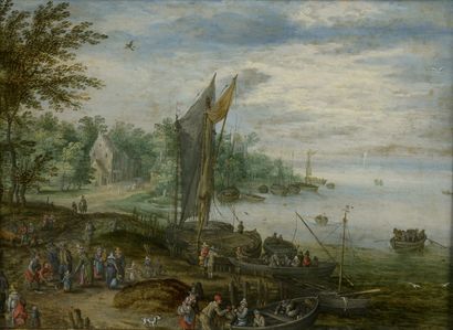 null 
Attributed to Joseph van BREDAEL (1688-1739)





Harbour scene





Oil on...