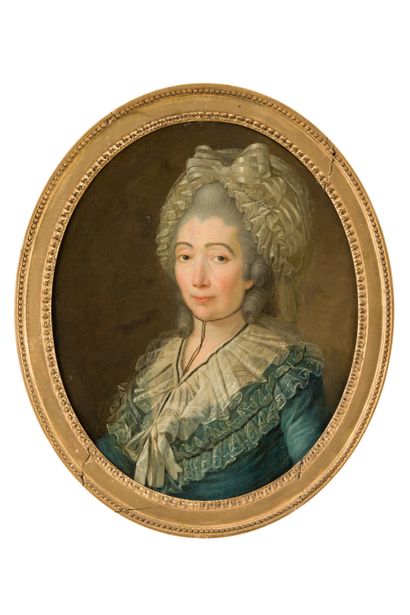 
École FRANÇAISE vers 1780 Portrait de Mademoiselle...