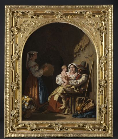 null Italian school of the 19th century

The Holy Family

Oil on canvas curved in...
