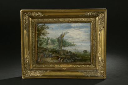 null 
Attributed to Joseph van BREDAEL (1688-1739)





Harbour scene





Oil on...