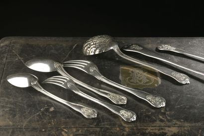 A.E. silver household set, embossed, including...
