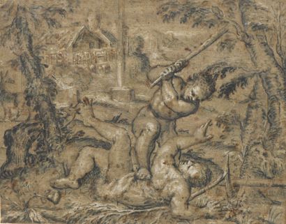 null 17th century GERMAN school

Cain and Abel

Pen and black ink, brown and grey...