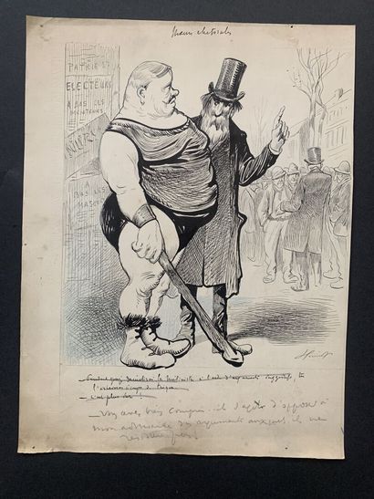 null HENRIOT (1857-1933)

Deux illustrations : 

"L'apaisement"

"Moeurs électorales

Plume...