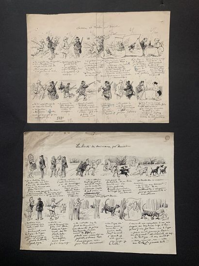 null HENRIOT (1857-1933)

Trois illustrations sur le thème de la chasse : 

"Chasse...