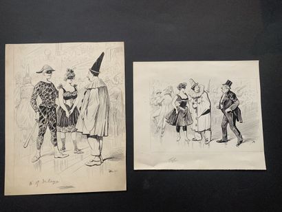 null HENRIOT (1857-1933)

Deux illustrations : 

Scènes de bal costumé

Plume sur...
