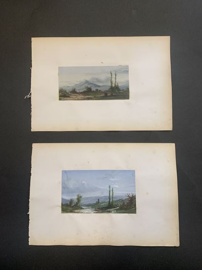 null HENRIOT (1857-1933)

Paysages

Ensemble de six gouaches sur papier contrecollées...