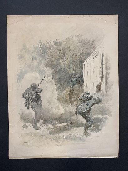 null HENRIOT (1857-1933)

Scene of a fight

Unsigned watercolor on paper. 

32 x...