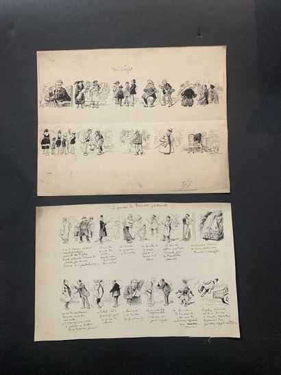null HENRIOT (1857-1933)

Quatre illustrations : 

"Mon budget"

"Pour économiser...