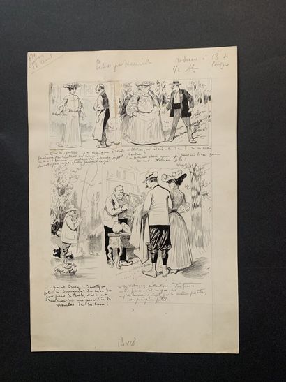 null HENRIOT (1857-1933)

Deux illustrations : 

"Échos"

Plume sur papier, titrées,...
