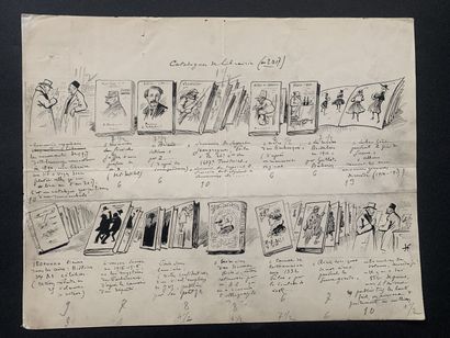 null HENRIOT (1857-1933)

"Catalogue de librairie (an 2017)"

Plume sur papier, monogrammée...