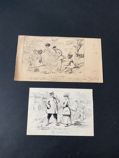 null HENRIOT (1857-1933)

Deux illustrations : 

Pique-nique sur la falaise, 10 juin...