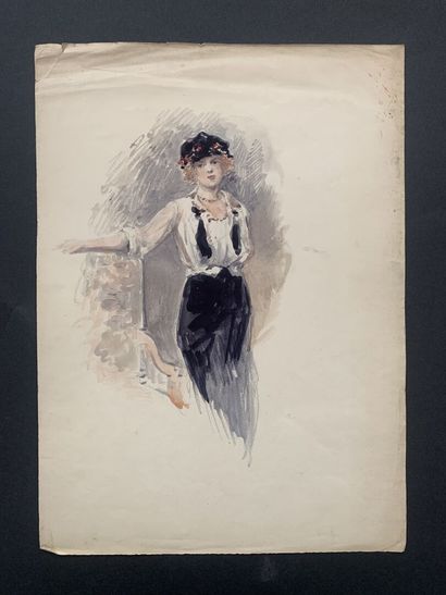 null HENRIOT (1857-1933)

Women and elegant women. 

Five watercolors, pencil on...