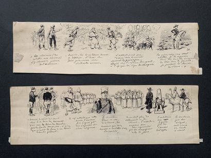 null HENRIOT (1857-1933)

Deux illustrations : 

Les soldats et les religieux

Plume...