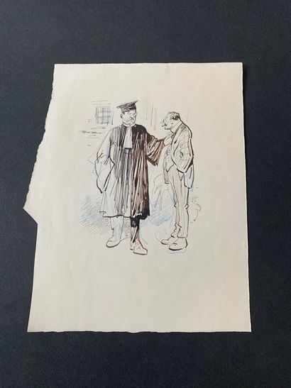 null HENRIOT (1857-1933)

Illustration : 

L'avocat réconfortant son client

Plume...