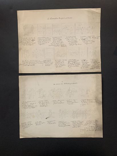 null HENRIOT (1857-1933)

Vingt croquis préparatoires pour illustrations à la plume...