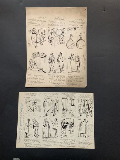 null HENRIOT (1857-1933)

Croquis et clichés 

Huit planches d'illustrations à la...