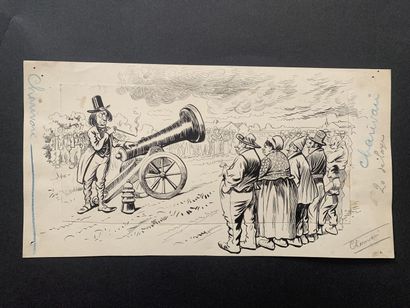 null HENRIOT (1857-1933)

Illustration : 

La démonstration de canon

Plume sur papier...
