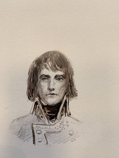 null HENRIOT (1857-1933)

Portraits of Napoleon I

Two unsigned watercolors on paper.

Size...