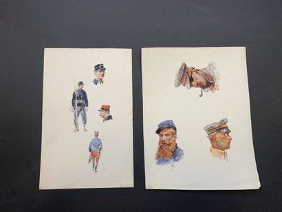 null HENRIOT (1857-1933)

Etudes de soldats. 

Trois feuilles avec illustrations...