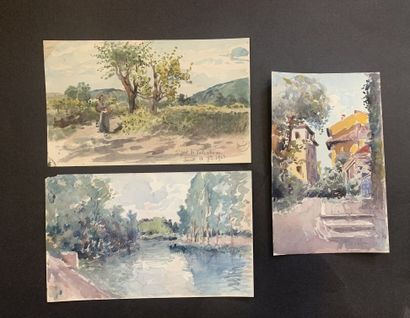 HENRIOT (1857-1933)

Landscapes

Set of ten...