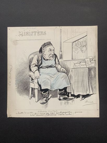 null HENRIOT (1857-1933)

Trois illustrations sur le thème de la politique sous la...