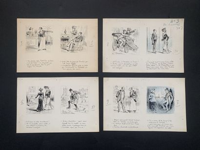 null HENRIOT (1857-1933)

Quatre illustrations : 

Scènes de la vie parisienne

Plume...