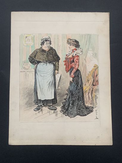 null HENRIOT (1857-1933)

Two illustrations : 

Young woman and her servants

Two...