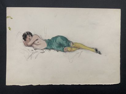 null HENRIOT (1857-1933)

Studies of a female nude

Two watercolors and pencil on...