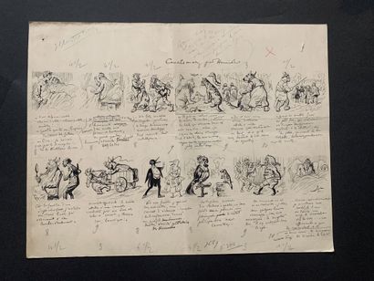 null HENRIOT (1857-1933)

Deux illustrations :

"Cauchemars"

Plume sur papier monogrammées,...