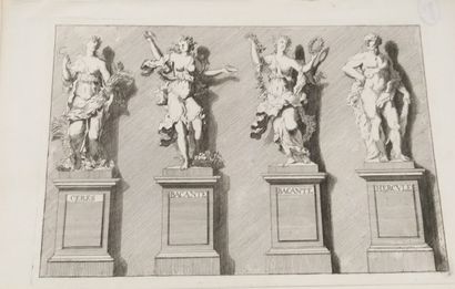 null "Projects of decoration, pilasters, ornaments, fountains". 

"Mounts and pilasters...