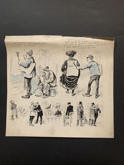 null HENRIOT (1857-1933)

Deux illustrations : 

Colleurs d'affiches

Scènes de militaires...