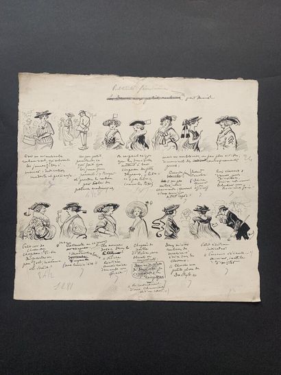 null HENRIOT (1857-1933)

"Female Advertising"

Pen on paper, signed, titled. With...