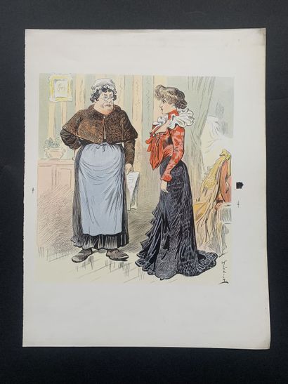 null HENRIOT (1857-1933)

Two illustrations : 

Young woman and her servants

Two...