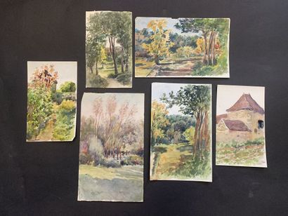 null HENRIOT (1857-1933)

Landscapes, villages, forest edges

Set of seventeen watercolors...