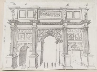 null After Androuet du Cerceau:

"Projects of capitals, triumphal arches, doors,...