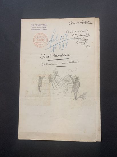null HENRIOT (1857-1933)

Worldly Duel

Pantomime in two tableaux. Draft script by...