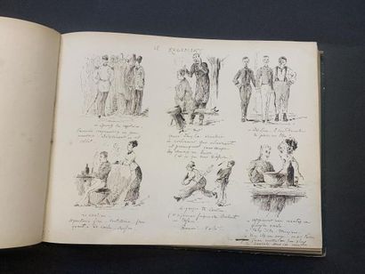 null HENRIOT (1857-1933)

Album of caricatures mainly in ink, some watercolors. 

Located...