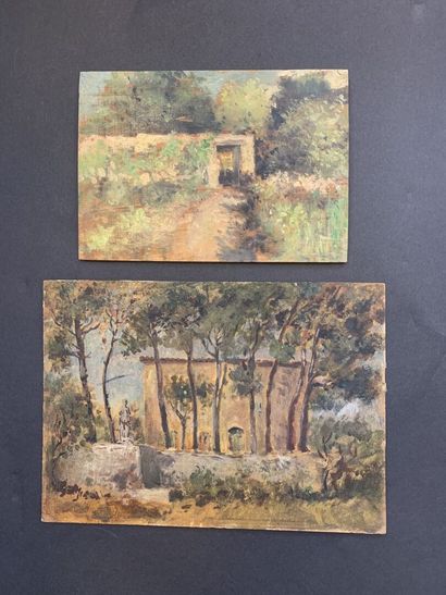 null HENRIOT (1857-1933)

House in a garden

Two unsigned oils on panel. 

15,5 x...