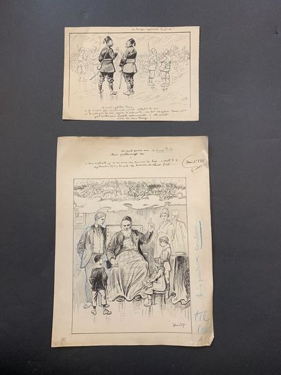 null HENRIOT (1857-1933)

Four illustrations : 

"Seventy fifteen years: the old...