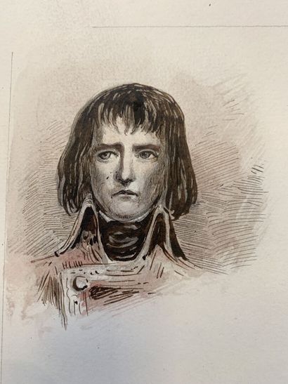 null HENRIOT (1857-1933)

Portraits of Napoleon I

Two unsigned watercolors on paper.

Size...