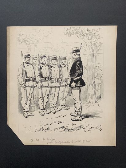 null HENRIOT (1857-1933)

Illustration: 

The changing of the troops

Pen on paper,...