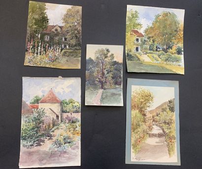 null HENRIOT (1857-1933)

Landscapes, villages, forest edges

Set of seventeen watercolors...