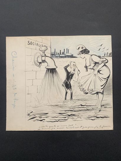 null HENRIOT (1857-1933)

Illustration : 

"Socialisme"

Plume sur papier signée...