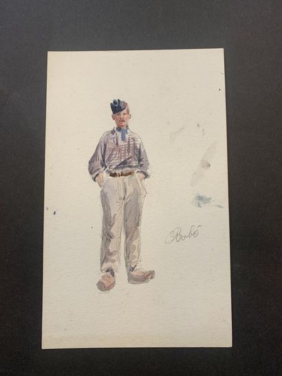 null HENRIOT (1857-1933)

Trois portraits de soldats.

Aquarelles et crayon sur papier...