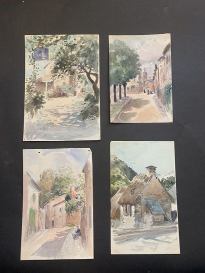 null HENRIOT (1857-1933)

Paysages

Ensemble de dix aquarelles sur papier non signées....